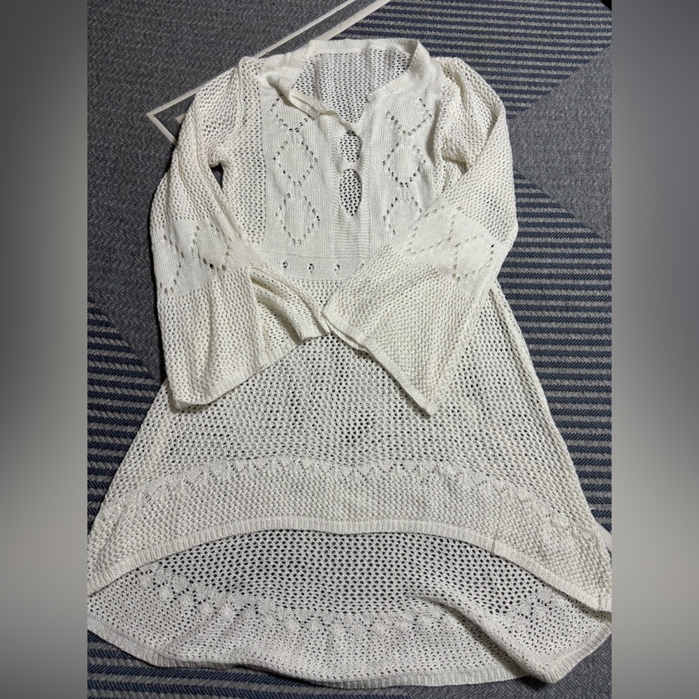 ✨SOLD✨Cupshe Cream Crochet Dress - Picture 3 of 11